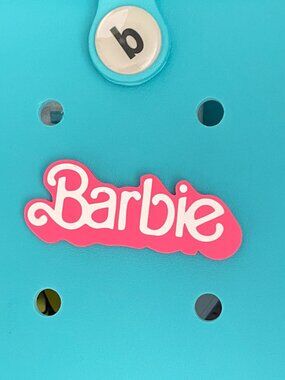 B Stock BARBIE Logo Bogg Charm-Barbie Bogg Charm-New!